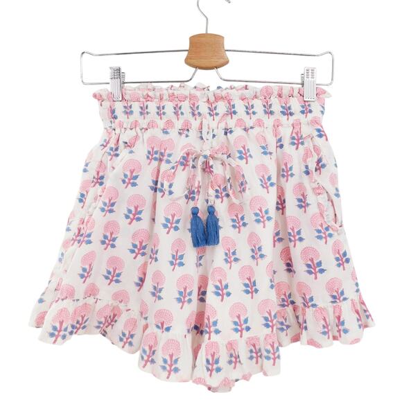 Ophelia & Indigo Women's Floral Print Tassel Waist Issy Shorts Size‎ Small Boho - Picture 1 of 8